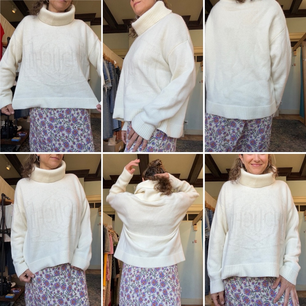 Hermes H lift 100% cashmere sweater